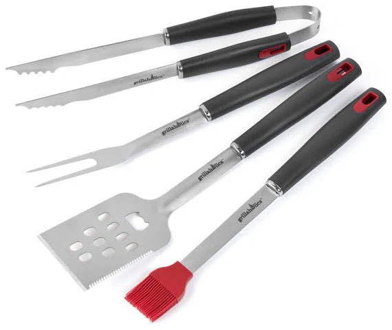 Grillaholics Essentials Grill Tools 4-Piece Set